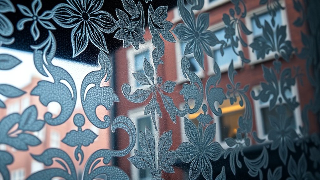 Patterned Decorative Glass Reading