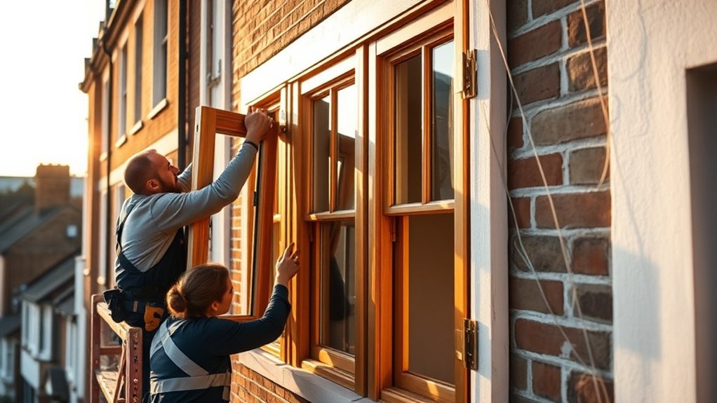 Wooden Window Installation Reading